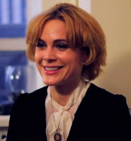 Smiling woman interviewed for the film